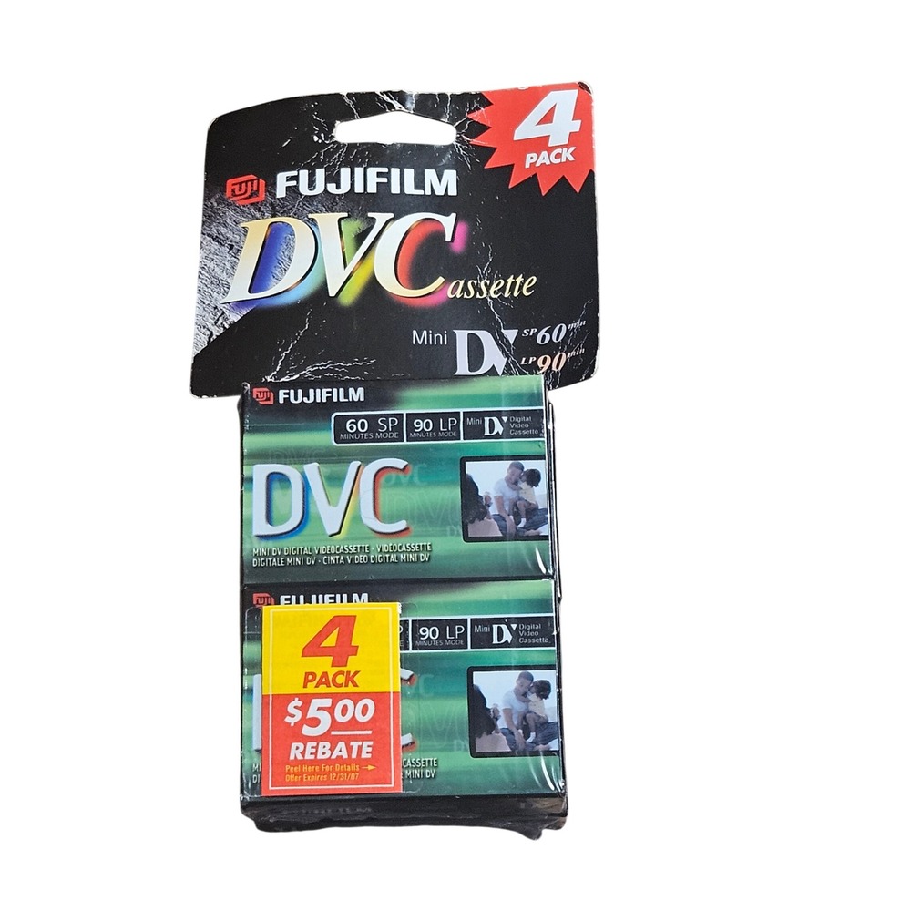 Fujifilm DVC Mini DV Digital Videocassette 60 SP 90 LP 4 Pack Sealed NIB